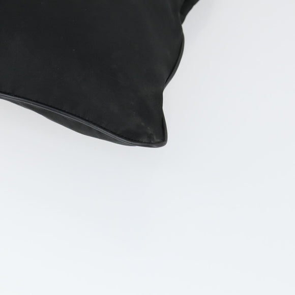 PRADA Umhängetasche Nylon Schwarz Silber Auth ep13020