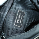 PRADA Umhängetasche Nylon Schwarz Silber Auth ep13020-21