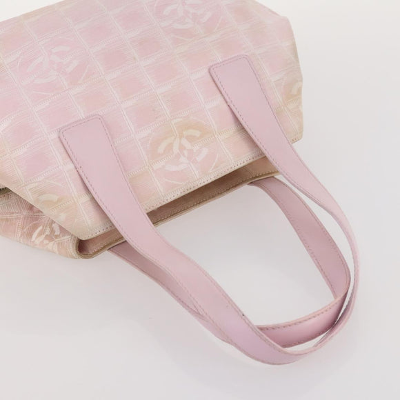 CHANEL New TravelLine Bag Nylon 3 Set Pink CC Auth ep13031