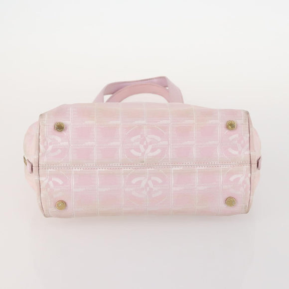 CHANEL New TravelLine Bag Nylon 3 Set Pink CC Auth ep13031