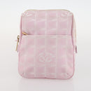 CHANEL New TravelLine Bag Nylon 3 Set Pink CC Auth ep13031-16