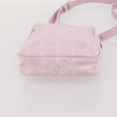 CHANEL New TravelLine Bag Nylon 3 Set Pink CC Auth ep13031-21