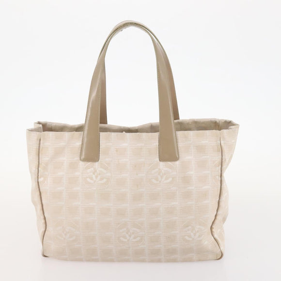 CHANEL New Travel Line Tote Bag Nylon 3 Set Beige CC Auth ep13032