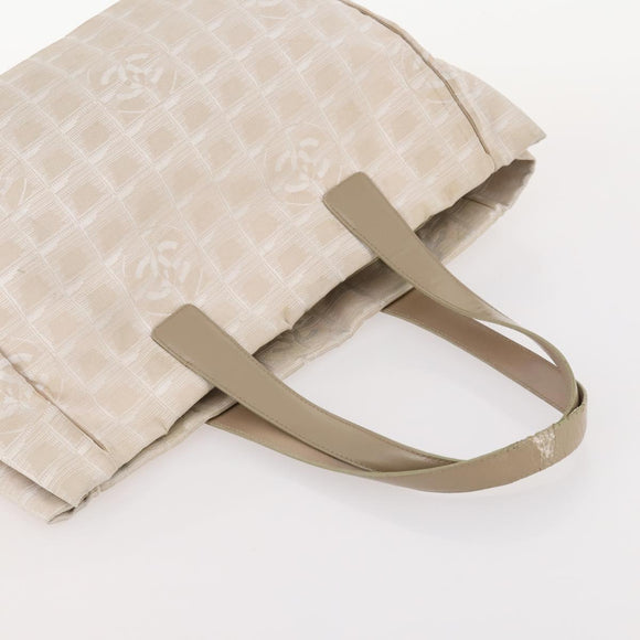 CHANEL New Travel Line Tote Bag Nylon 3 Set Beige CC Auth ep13032