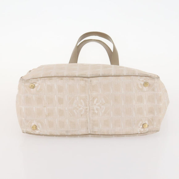 CHANEL New Travel Line Tote Bag Nylon 3 Set Beige CC Auth ep13032