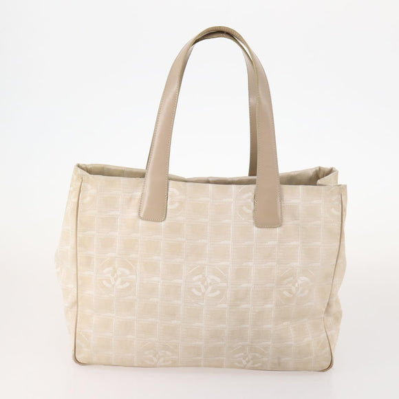 CHANEL New Travel Line Tote Bag Nylon 3 Set Beige CC Auth ep13032