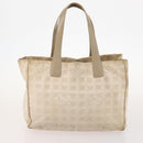 CHANEL New Travel Line Tote Bag Nylon 3 Set Beige CC Auth ep13033-10