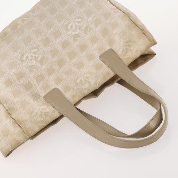 CHANEL New Travel Line Tote Bag Nylon 3 Set Beige CC Auth ep13033