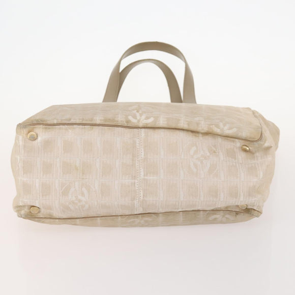 CHANEL New Travel Line Tote Bag Nylon 3 Set Beige CC Auth ep13033