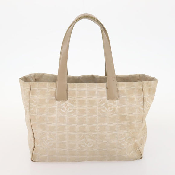 CHANEL New Travel Line Tote Bag Nylon 3 Set Beige CC Auth ep13033