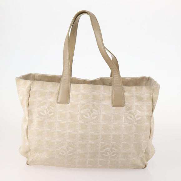 CHANEL New Travel Line Tote Bag Nylon 3 Set Beige CC Auth ep13033