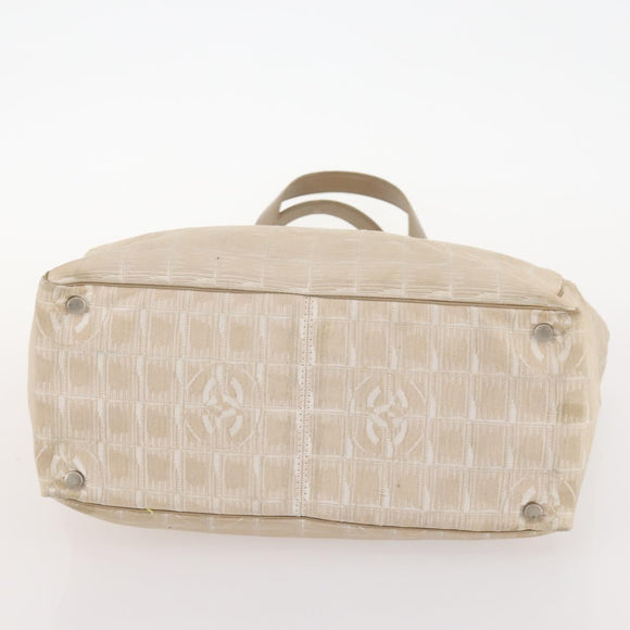 CHANEL New Travel Line Tote Bag Nylon 3 Set Beige CC Auth ep13033