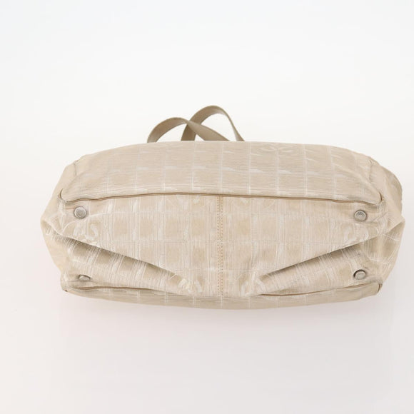 CHANEL New Travel Line Tote Bag Nylon 3 Set Beige CC Auth ep13033