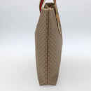 GUCCI Micro GG Supreme Web Sherry Line Tote Bag PVC Beige Gold Red Auth ep13035-3