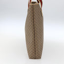 GUCCI Micro GG Supreme Web Sherry Line Tote Bag PVC Beige Gold Red Auth ep13035-4