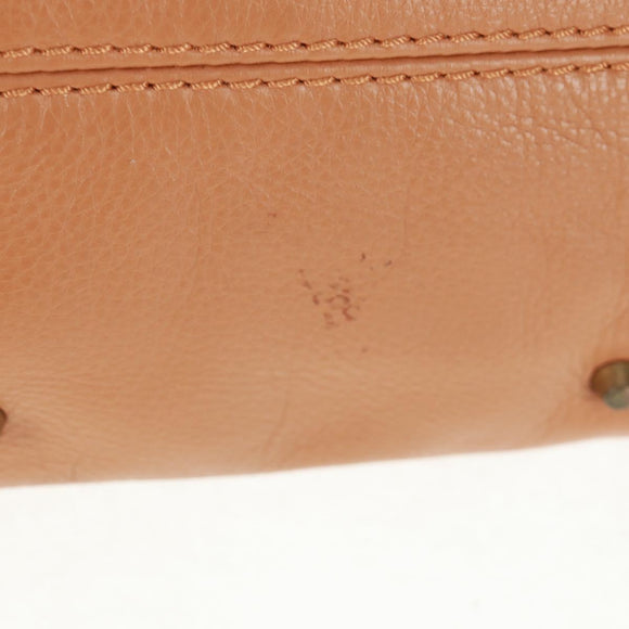 Chloe Paddington Hand Bag Leather Brown Gold Silver Auth ep13039SAV