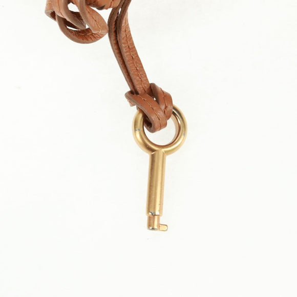 Chloe Paddington Hand Bag Leather Brown Gold Silver Auth ep13039SAV