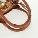 Chloe Paddington Hand Bag Leather Brown Gold Silver Auth ep13039SAV-7