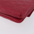 LOUIS VUITTON Monogram Empreinte Twice Shoulder Bag Cerise M50259 Auth ep13040-14