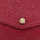 LOUIS VUITTON Monogram Empreinte Twice Shoulder Bag Cerise M50259 Auth ep13040-15