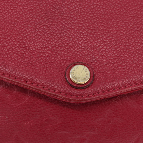 LOUIS VUITTON Monogram Empreinte Twice Shoulder Bag Cerise M50259 Auth ep13040