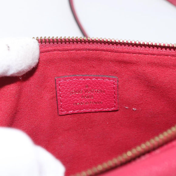 LOUIS VUITTON Monogram Empreinte Twice Shoulder Bag Cerise M50259 Auth ep13040
