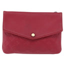 LOUIS VUITTON Monogram Empreinte Twice Shoulder Bag Cerise M50259 Auth ep13040-2