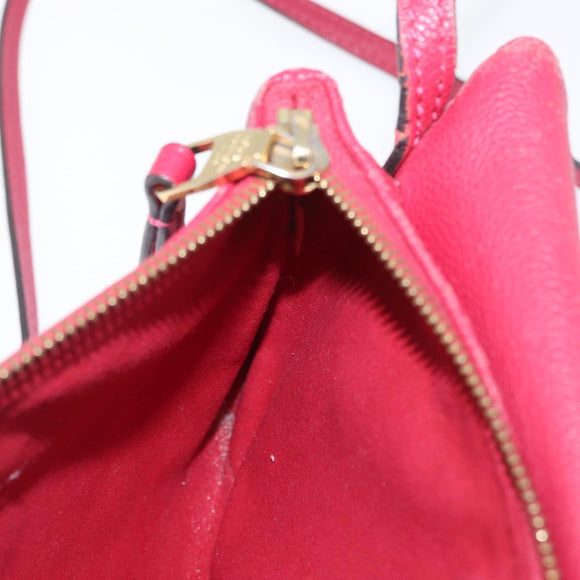 LOUIS VUITTON Monogram Empreinte Twice Shoulder Bag Cerise M50259 Auth ep13040
