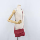 LOUIS VUITTON Monogram Empreinte Twice Shoulder Bag Cerise M50259 Auth ep13040-26