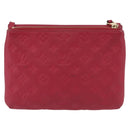 LOUIS VUITTON Monogram Empreinte Twice Shoulder Bag Cerise M50259 Auth ep13040-3