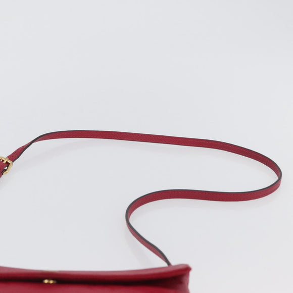 LOUIS VUITTON Monogram Empreinte Twice Shoulder Bag Cerise M50259 Auth ep13040