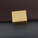 CELINE Trapeze Handtasche Wildleder 2-Wege Grau Gold Auth ep13043-19