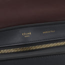 CELINE Trapeze Handtasche Wildleder 2-Wege Grau Gold Auth ep13043-20