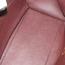 CELINE Trapeze Handtasche Wildleder 2-Wege Grau Gold Auth ep13043-11