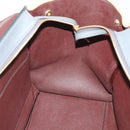 CELINE Trapeze Handtasche Wildleder 2-Wege Grau Gold Auth ep13043-22