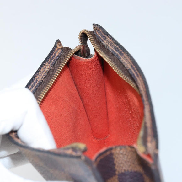 LOUIS VUITTON Damier Ebene Marais Pouch LV Auth ep13046