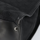 GUCCI GG Canvas Shoulder Bag Black Silver 110292 Auth ep13049-15