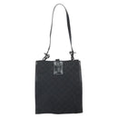 GUCCI GG Canvas Shoulder Bag Black Silver 110292 Auth ep13049-13