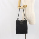 GUCCI GG Canvas Shoulder Bag Black Silver 110292 Auth ep13049-22