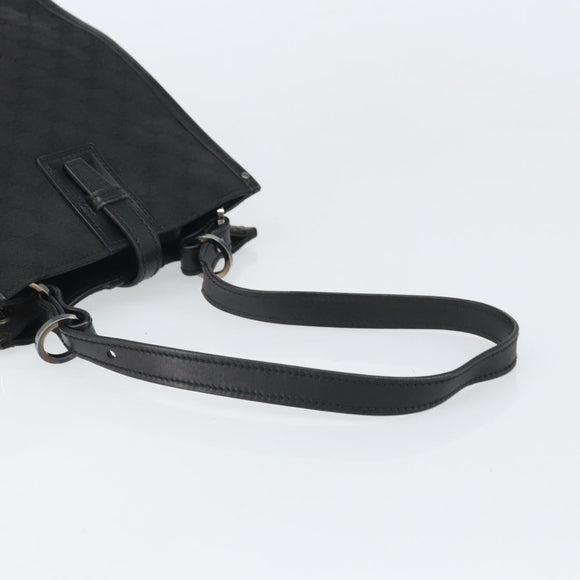 GUCCI GG Canvas Shoulder Bag Black Silver 110292 Auth ep13049