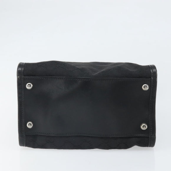 GUCCI GG Canvas Shoulder Bag Black Silver 110292 Auth ep13049
