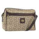 CELINE C Sulky Shoulder Bag Canvas Beige Gold Auth ep13052-1