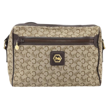 CELINE C Sulky Shoulder Bag Canvas Beige Gold Auth ep13052 - 0
