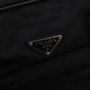 PRADA Boston Bag Nylon 2way Black Silver Auth ep13054-20