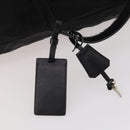 PRADA Boston Bag Nylon 2way Black Silver Auth ep13054-21