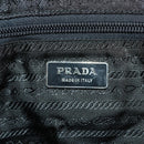 PRADA Boston Bag Nylon 2way Black Silver Auth ep13054-22