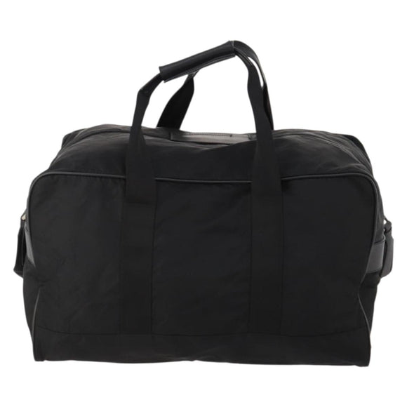 PRADA Boston Bag Nylon 2way Black Silver Auth ep13054