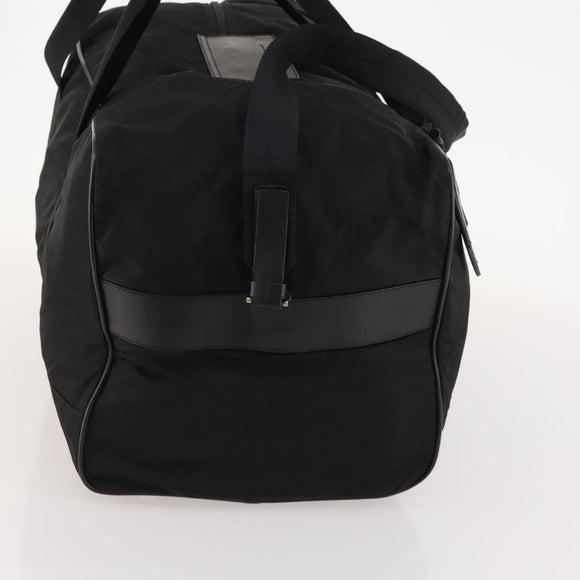 PRADA Boston Bag Nylon 2way Black Silver Auth ep13054