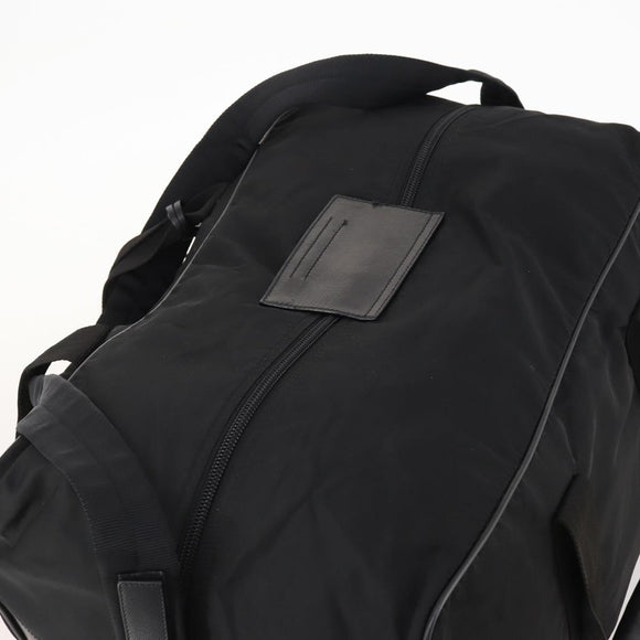 PRADA Boston Bag Nylon 2way Black Silver Auth ep13054