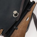 HERMES Herbag Zip PM Hand Bag Canvas Leather 2way Black Silver Auth ep13064-20